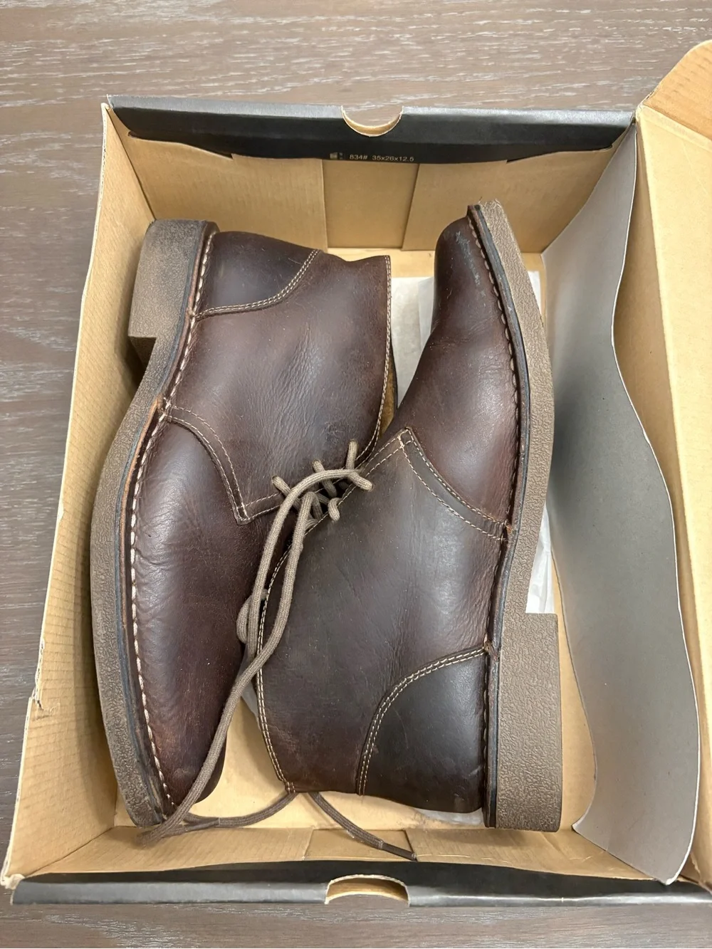 Dockers Tussock Men’s Brown Leather Chukka Boots Size 10